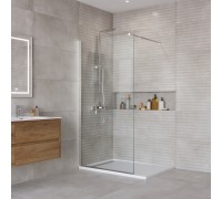Душевая перегородка BelBagno Kraft 100х195 KRAFT-L-1-100-C-Cr профиль хром, стекло прозрачное