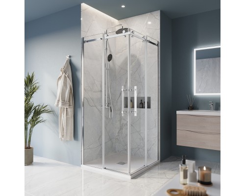 Душевой уголок BelBagno Marino 100x100x195 MARINO-A-2-100-C-CR профиль хром, стекло прозрачное