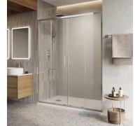 Душевая дверь BelBagno Luce 140x195 LUCE-BF-2-140-C-Cr профиль хром, стекло прозрачное