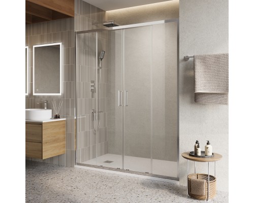 Душевая дверь BelBagno Luce 140x195 LUCE-BF-2-140-C-Cr профиль хром, стекло прозрачное