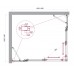 Душевой уголок BelBagno Luce 125x105х195 LUCE-AH-22-125/105-C-Cr профиль хром, стекло прозрачное