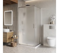 Душевой уголок BelBagno Luce 100x80х195 LUCE-AH-2-100/80-P-Cr профиль хром, стекло рифленое