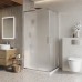 Душевой уголок BelBagno Luce 100x80х195 LUCE-AH-2-100/80-P-Cr профиль хром, стекло рифленое