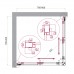 Душевой уголок BelBagno Luce 80x80х195 LUCE-A-2-80-C-Cr профиль хром, стекло прозрачное