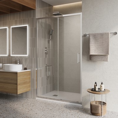 Душевая дверь BelBagno Luce 110x195 LUCE-BF-1-110-C-Cr профиль хром, стекло прозрачное