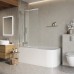 Шторка для ванны BelBagno Luce 100x145 LUCE-VF-11-100/145-C-Cr профиль хром, стекло прозрачное