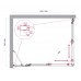 Душевой уголок BelBagno Luce 125x100х195 LUCE-AH-21-125/100-C-Cr профиль хром, стекло прозрачное