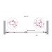 Душевая дверь BelBagno Luce 150x195 LUCE-BF-1-150-C-Cr профиль хром, стекло прозрачное