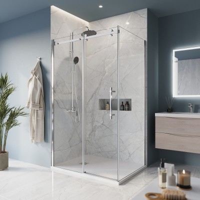 Душевой уголок BelBagno Marino 120x90x195 MARINO-AH-1-120/90-C-Cr профиль хром, стекло прозрачное