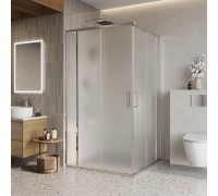 Душевой уголок BelBagno Luce 110x110х195 LUCE-A-22-90+20-P-Cr профиль хром, стекло рифленое