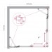 Душевой уголок BelBagno Luce 120x120х195 LUCE-A-22-100+20-C-Cr профиль хром, стекло прозрачное