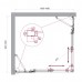 Душевой уголок BelBagno Luce 105x100х195 LUCE-AH-22-105/100-C-Cr профиль хром, стекло прозрачное