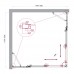 Душевой уголок BelBagno Luce 120x120х195 LUCE-A-22-90+30-C-Cr профиль хром, стекло прозрачное