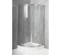 Душевой уголок BelBagno Due 80х80х190 DUE-R-2-80-C-Cr профиль хром, стекло прозрачное