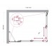 Душевой уголок BelBagno Luce 115x90х195 LUCE-AH-21-115/90-C-Cr профиль хром, стекло прозрачное