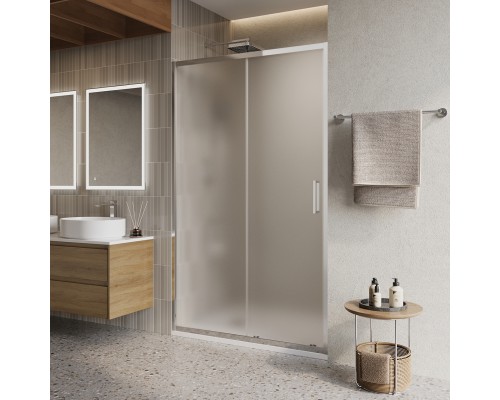 Душевая дверь BelBagno Luce 120x195 LUCE-BF-1-120-P-Cr профиль хром, стекло рифленое