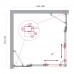 Душевой уголок BelBagno Luce 105x105х195 LUCE-A-22-80+25-C-Cr профиль хром, стекло прозрачное
