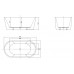 Акриловая ванна BelBagno 160x80 отдельностоящая BB202-1600-800