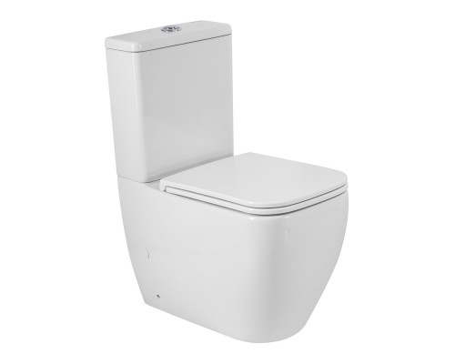 Чаша унитаза BelBagno Luce BB2197CP-TOR/SC безободковый, смыв TORNADO, крышка-сиденье с микролифтом в комплекте
