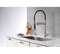 Смеситель BelBagno BB-LAM50-IN для кухонной мойки с гибким изливом, сатин