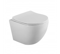 Унитаз подвесной BelBagno Uno 2.0 BB7306CHR/SC безободковый с микролифтом