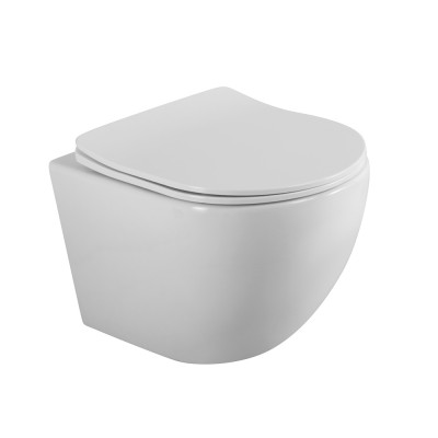 Унитаз подвесной BelBagno Uno 2.0 BB7306CHR/SC безободковый с микролифтом