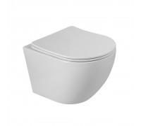 Унитаз подвесной BelBagno Sfera-Tor BB046CH-TOR/SC безободковый с микролифтом, смыв TORNADO