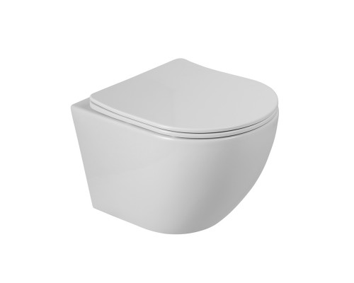 Унитаз подвесной BelBagno Sfera-Tor BB046CH-TOR/SC безободковый с микролифтом, смыв TORNADO