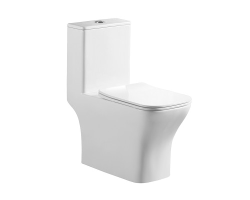 Унитаз-моноблок BelBagno Neon BB8617CPR-MN/SC безободковый с микролифтом