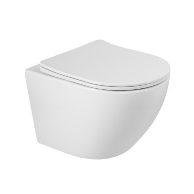 Унитаз подвесной BelBagno Sfera-R BB046CHR/SC безободковый с микролифтом