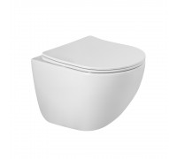 Унитаз подвесной BelBagno Amanda BB051CH-TOR-FC/SC безободковый с микролифтом, смыв TORNADO