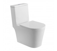 Унитаз-моноблок BelBagno Tre-Tor BB673CP-MN-TOR/SC безободковый с микролифтом, смыв TORNADO