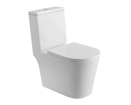 Унитаз-моноблок BelBagno Tre-Tor BB673CP-MN-TOR/SC безободковый с микролифтом, смыв TORNADO