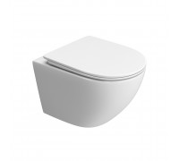 Унитаз подвесной BelBagno Uno-Tor BB5177CH-TOR/SC безободковый, с микролифтом, смыв TORNADO