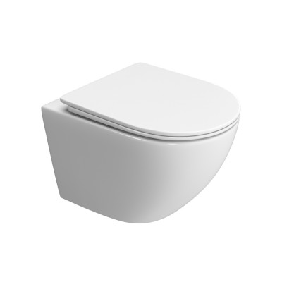 Унитаз подвесной BelBagno Uno-Tor BB5177CH-TOR/SC безободковый, с микролифтом, смыв TORNADO