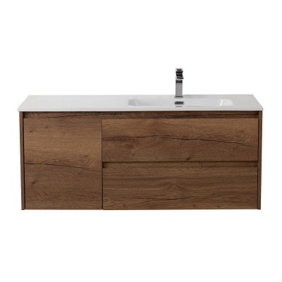 Тумба под раковину BelBagno Kraft KRAFT-1200-2C-1A-SO-RT-R подвесная, правая Rovere Tabacco