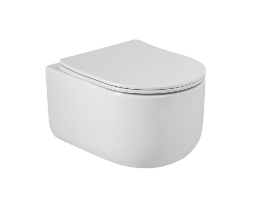 Унитаз подвесной BelBagno Soft-Tor BB084CH-TOR/SC безободковый с микролифтом, смыв TORNADO