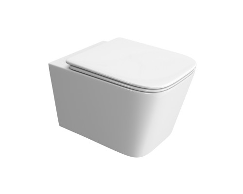 Унитаз подвесной BelBagno Due-Tor BB5171CH-TOR/SC безободковый с микролифтом, смыв TORNADO