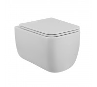 Унитаз подвесной BelBagno Luce BB076CH-TOR/SC безободковый с микролифтом, смыв TORNADO