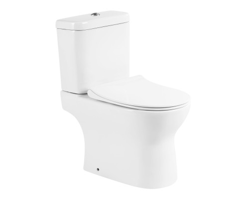 Чаша унитаза BelBagno Steam P-trap BB130CPR/SC безободковый, с микролифтом