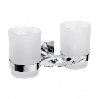 Стакан для щеток Bemeta Beta 132110042 двойной, хром