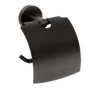 Бумагодержатель Bemeta Dark 104112010 с крышкой, черный/матовый