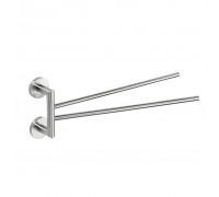 Полотенцедержатель Bemeta Neo 104204105 двойной поворотный, сталь шлифованная