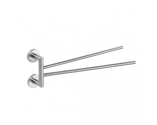 Полотенцедержатель Bemeta Neo 104204105 двойной поворотный, сталь шлифованная