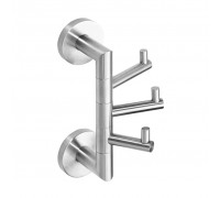 Крючок Bemeta Neo 104206075 тройной поворотный, сталь шлифованная