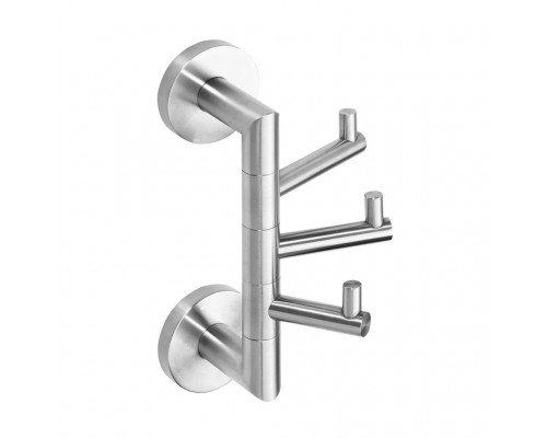 Крючок Bemeta Neo 104206075 тройной поворотный, сталь шлифованная