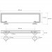 Полка Bemeta Omega 104102202 стеклянная, хром