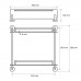 Полка Bemeta Omega 104202122 стеклянная двойная, хром