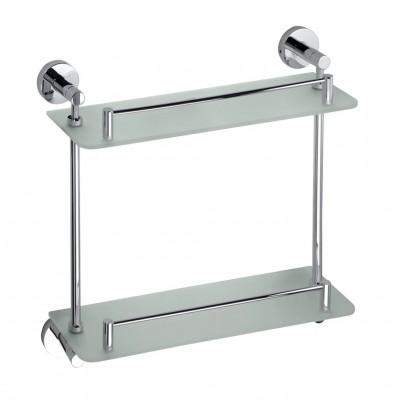 Полка Bemeta Omega 104202122 стеклянная двойная, хром