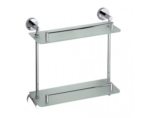 Полка Bemeta Omega 104202122 стеклянная двойная, хром